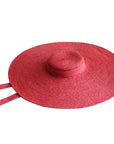 LOLA Wide Brim Jute Straw Hat In Red - My Pampered Life Seattle