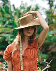 LOLI Jute Straw Hat in Neutral Beige - My Pampered Life Seattle