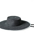 LOLO Wide-brim Jute Boater Hat in Black - My Pampered Life Seattle