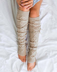 Long Cable-Knit Leg Warmer