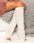 Long Cable-Knit Leg Warmer