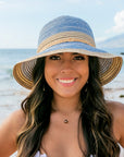 Multi-Stripe Bow Accent Sunhat
