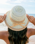 Multi-Stripe Bow Accent Sunhat