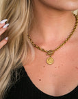 Coin Accent Chain Necklace