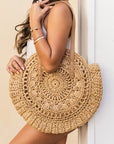 Straw Circle Tote