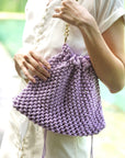 LYON Macrame Tote Bag, in Lilac - My Pampered Life Seattle