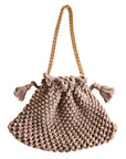 LYON Macrame Tote Bag, in Toasted Beige - My Pampered Life Seattle