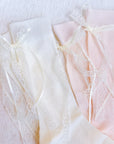 Lace And Satin Bow Back Socks Set Of 2