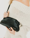 Lacy Woven Frame Crossbody Bag