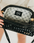 Lacy Woven Frame Crossbody Bag