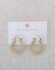 Lizzie Pave Hoops - WATERPROOF