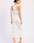 Emory Park | Eira Ribbed Midi Dress – Cream