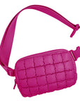 Evyn Quilted Puffer Sling Crossbody Belt Bum Fanny Waist Bag