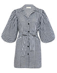 The Meghan Mini Gingham Dress In Black
