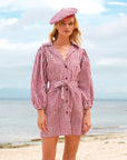 MEGHAN Mini Gingham Dress, in Red - My Pampered Life Seattle