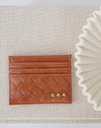 Mariah Woven Small Card Holder Wallet