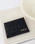 Mariah Woven Small Card Holder Wallet