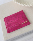 Mariah Woven Small Card Holder Wallet