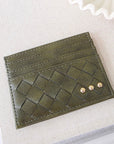 Mariah Woven Small Card Holder Wallet