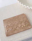 Mariah Woven Small Card Holder Wallet