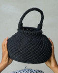 NAGA Macrame Bucket Bag In Black