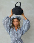 NAGA Macrame Bucket Bag In Black