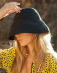 NAOMI Jute Clochet Straw Hat in Black - My Pampered Life Seattle