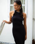 OLA Organic Cotton Midi Dress In Black - My Pampered Life Seattle