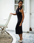 OLA Organic Cotton Midi Dress In Black - My Pampered Life Seattle