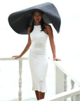 OLA Ecovero Rib Midi Dress In Off White - My Pampered Life Seattle