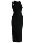 OLA Organic Cotton Midi Dress In Black - My Pampered Life Seattle