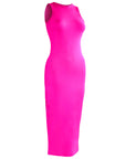 OLA Recycled Midi Dress In Dragonfruit Pink