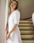 OLYMPIA Embroidered Cotton Dress - My Pampered Life Seattle