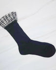 Oh So Chic Plaid Ruffle Top Socks