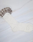 Oh So Chic Plaid Ruffle Top Socks