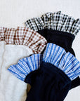 Oh So Chic Plaid Ruffle Top Socks