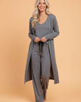 Duster Cardigan T-Shirt & Pants Lounge Set