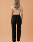 Studded Side Seam Straight Leg Jeans