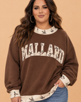 Plus Size Mallard Graphic Sweatshirt in Coffee