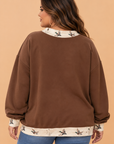Plus Size Mallard Graphic Sweatshirt in Coffee