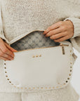 Pebbled Sabrina Studded Bum Bag