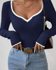 Miss Sparkling |Ribbed Long Sleeve Top