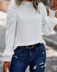 Miss Sparkling |Puff Shoulder Blouse