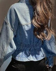 Miss Sparkling |V-neck Denim Jacket
