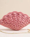 Miss Sparkling Crochet Shell-Shaped Bag