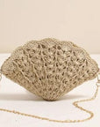 Miss Sparkling Crochet Shell-Shaped Bag
