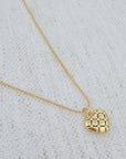 Quilted Luxe Heart Charm Necklace