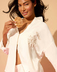 P.J. Salvage Breeze By The Sea White Sands Long Sleeve Top