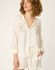 P.J. Salvage Breeze By The Sea White Sands Long Sleeve Top