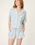 P.J. Salvage Ciao Babe Blue Riviera Short Set